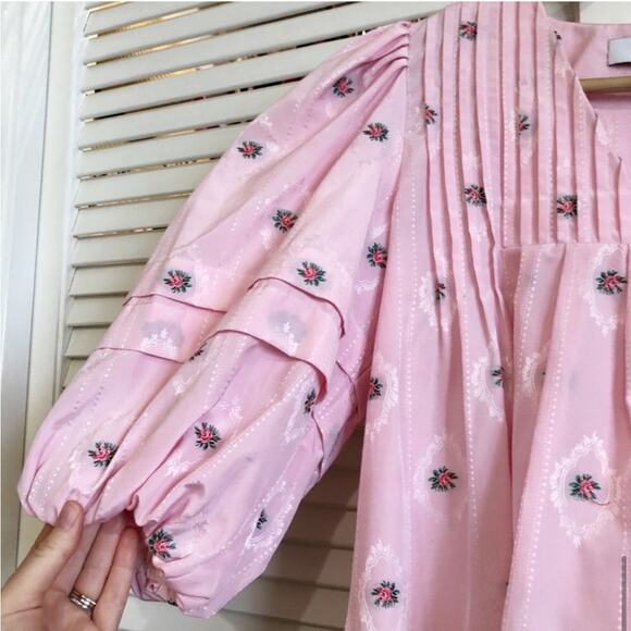 Hunter Bell Jenkins Dress Pink Floral Blossom - Picture 11 of 13